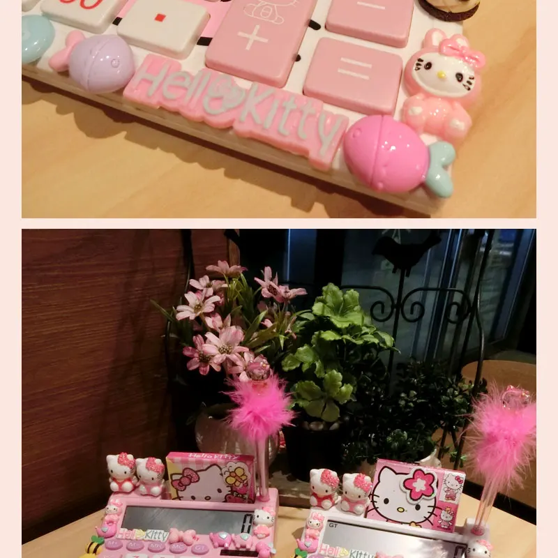 Набор из 3 предметов Милые Роскошные Стразы Кристалл бриллиант DIY Kitty калькулятор