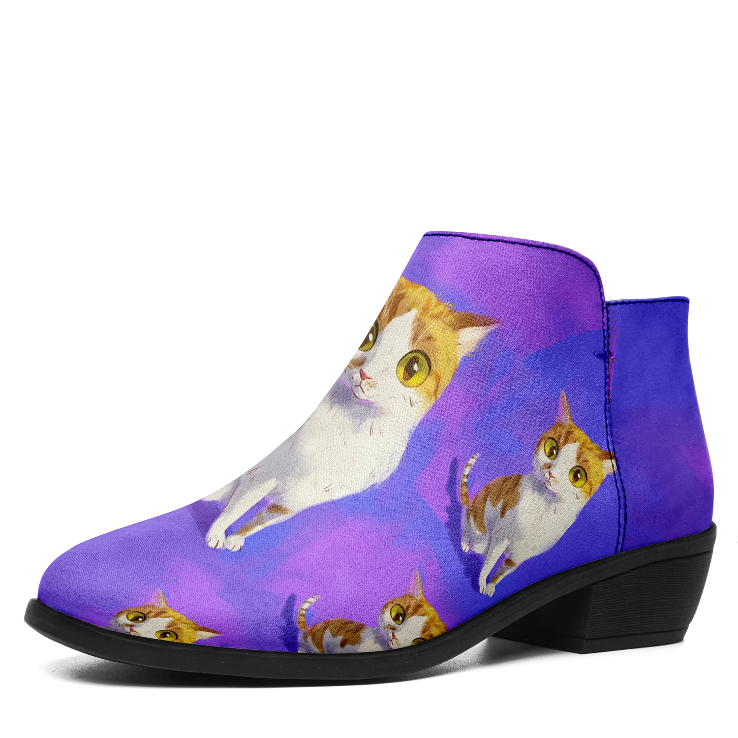 

Personalized Customization On-demand Printing Shoes Women's Boots Comfortable Spring And Autumn Ankle Low Heel