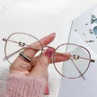Новинка 2021, модные женские очки с защитой от синего света, прозрачные очки в стиле ретро для близорукости, оправа для очков, трендовые оптические очки для компьютера
