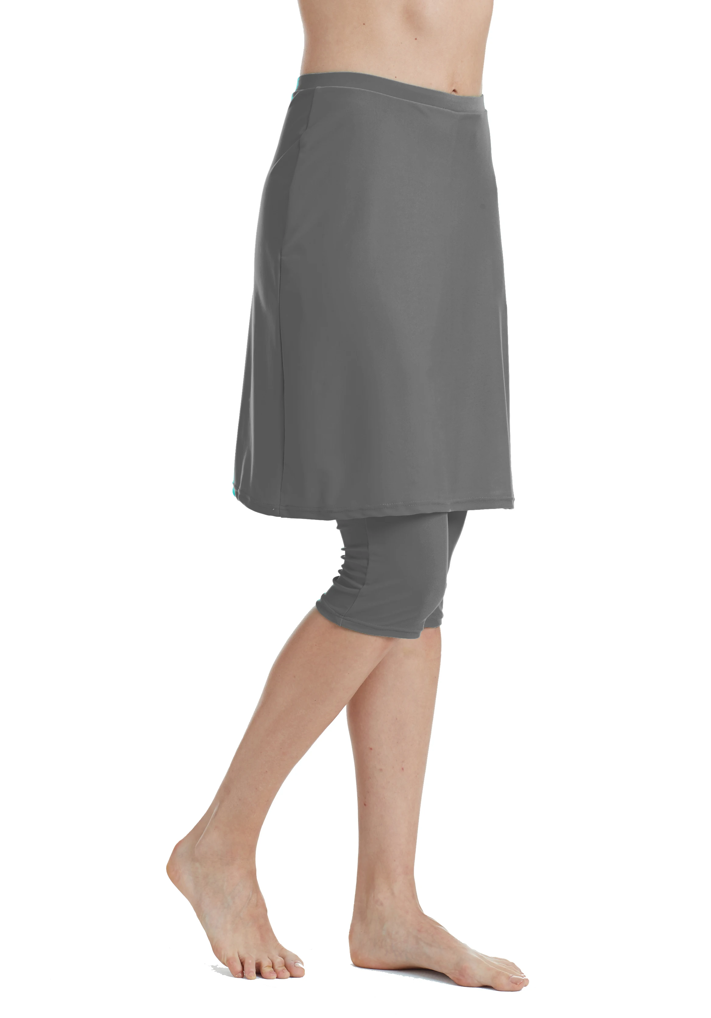 Женская черная юбка для купания с леггинсами (серый)|skirt with leggings|skirt skirtskirt swimwear |