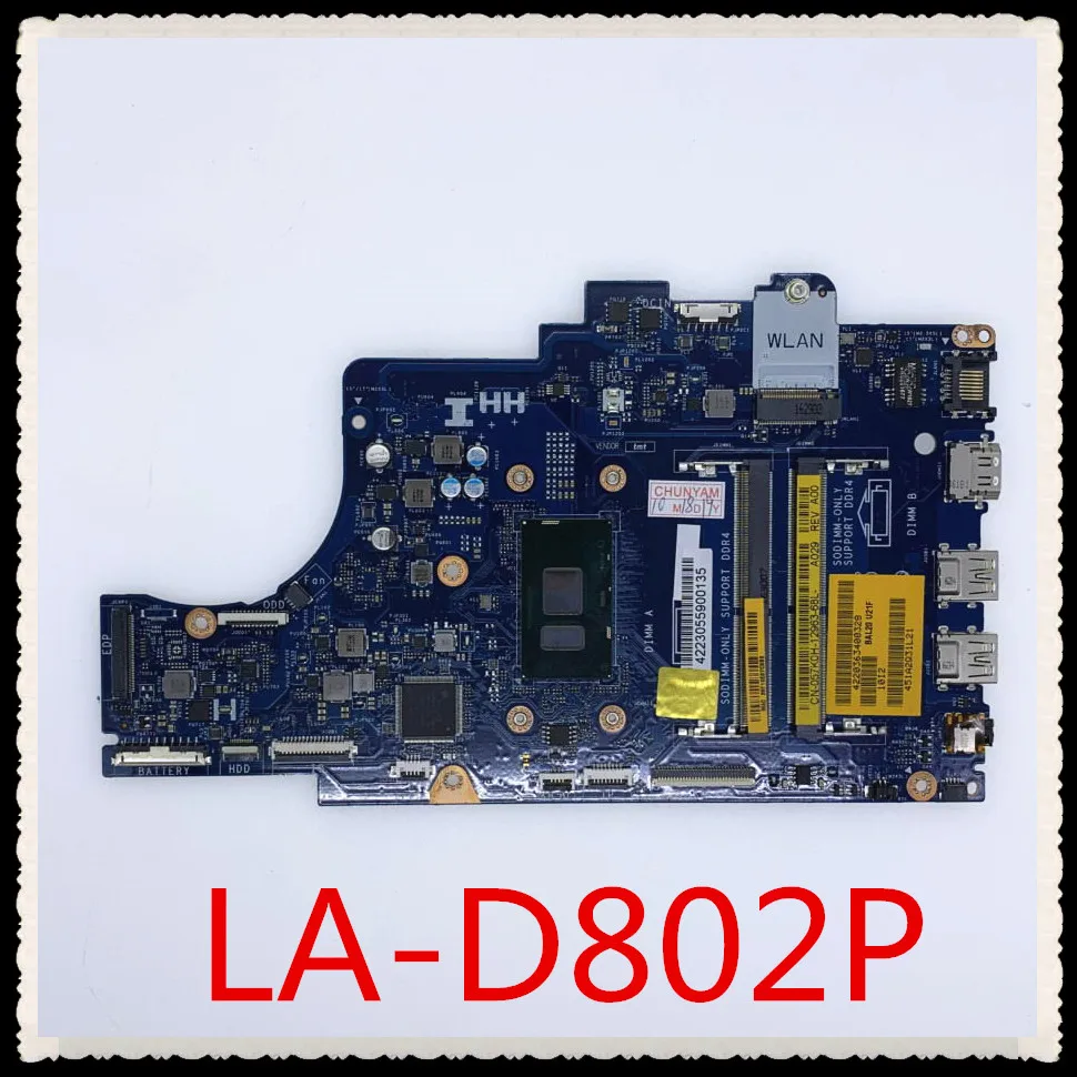 15 5567 материнская плата для ноутбука BAL21 LA D802P REV: 1 0 (A00) с I3 7100U ЦП тест