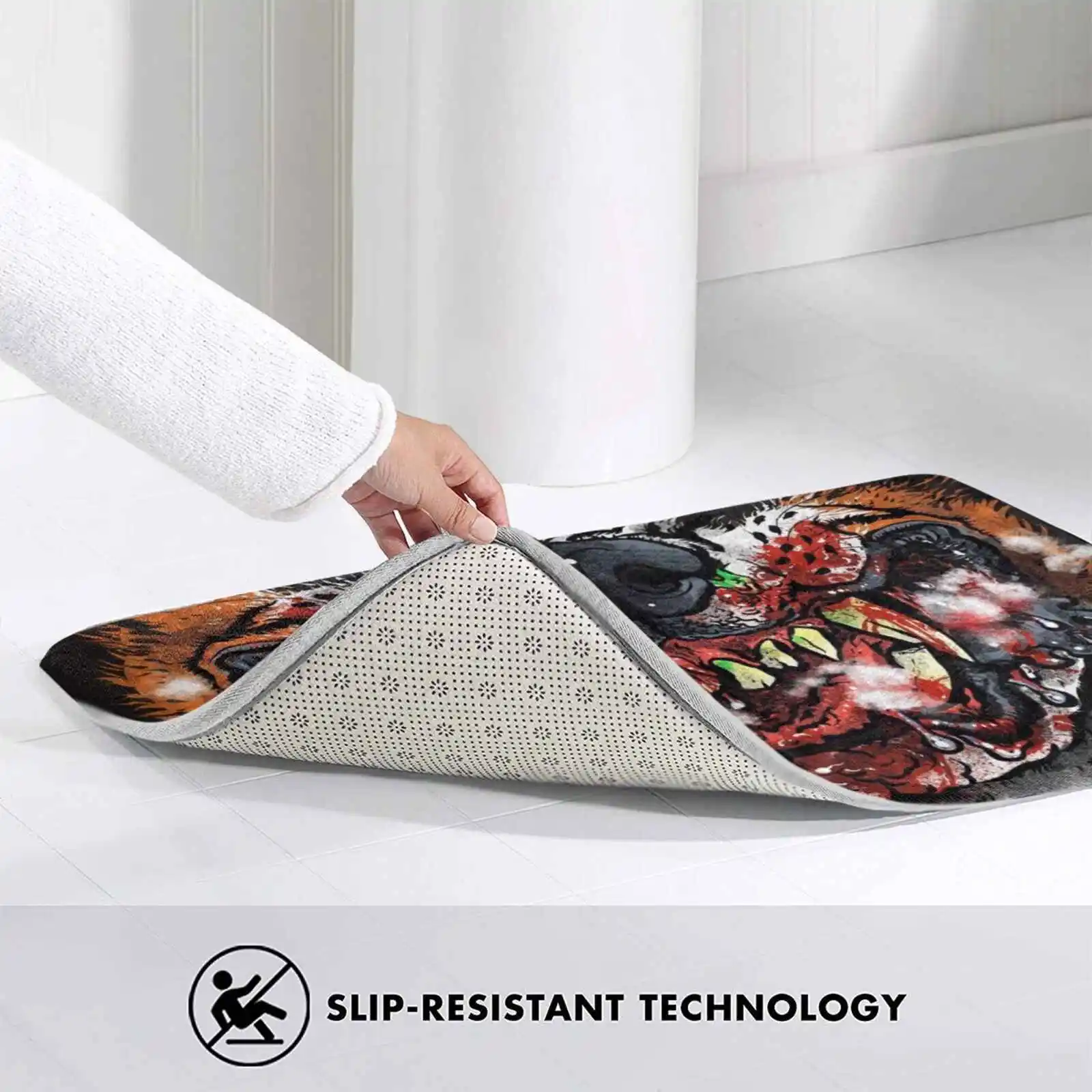 Ковер с большим неаккуратным горным домом мягкий домашний Противоскользящий