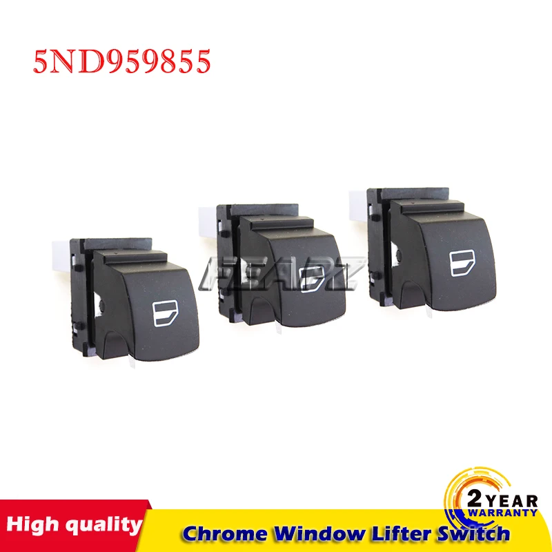 

3Pcs Chrome Window Lifter Switch For VW Jetta Golf GTI MK5 MK6 Passat B6 3C Rabbit Tiguan 5ND 959 855 5ND959855 5K0 959 855