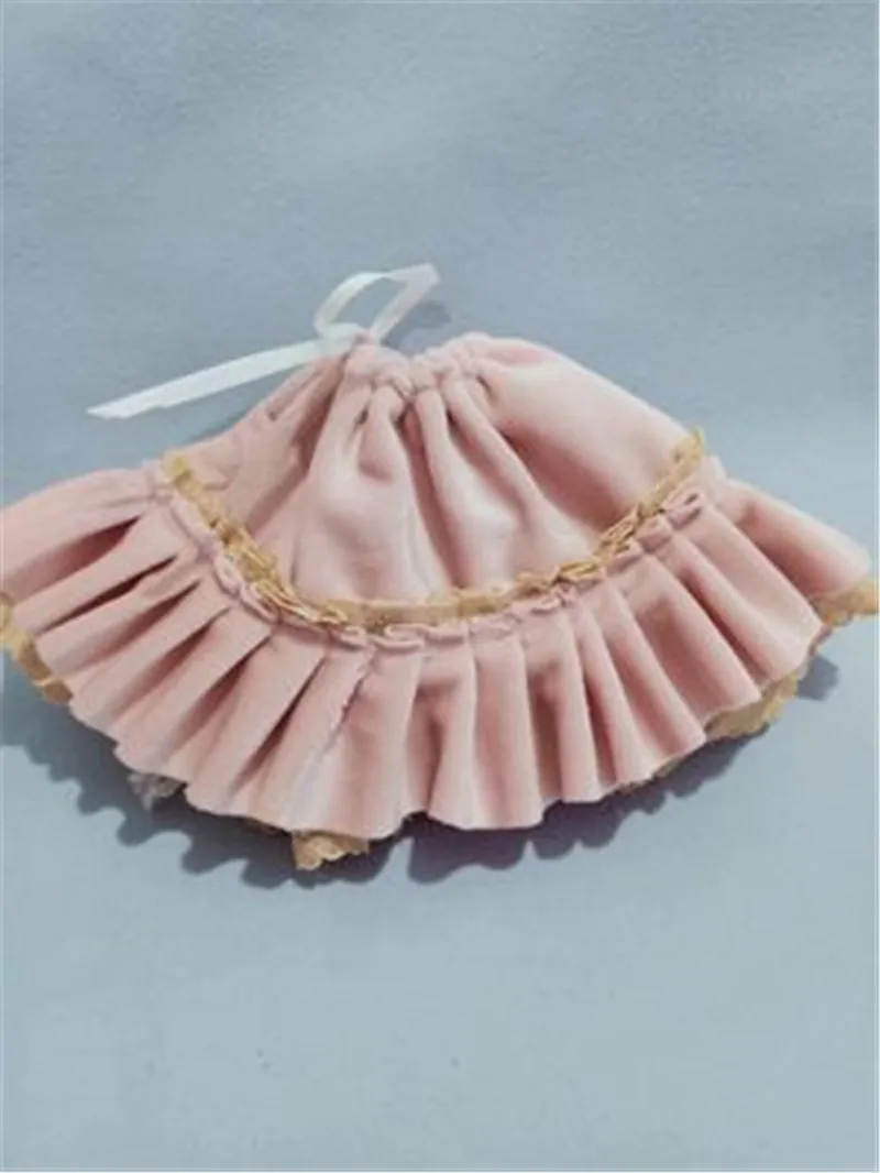 

New Pink Retro Long Dress For Blyth Doll Fashion Lace Skirt Clothes for 1/6 30cm Doll