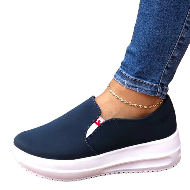 2022 New Spring Autumn Designer Wedge Flats Heel Walking Fashion Breathable Sneakers Women Platform Running Sports Shoes Mujer