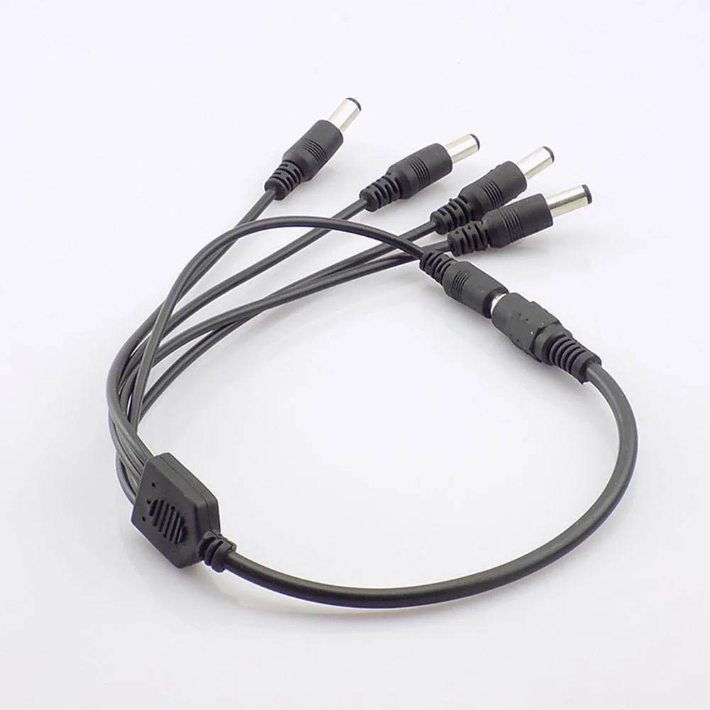 10pc DC 12V 1 Female to 5 Male way Splitter Cable connector Plug Power Supply Adapter Pigtail for Camera led strip light L19 |