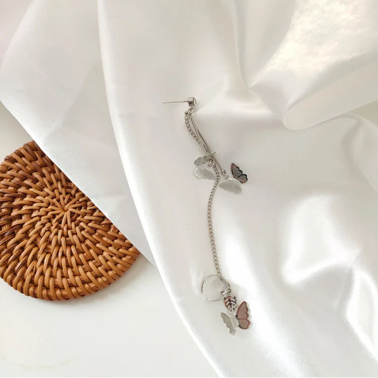 Элегантные несимметричные серьги-каффы в форме бабочки | Украшения и аксессуары