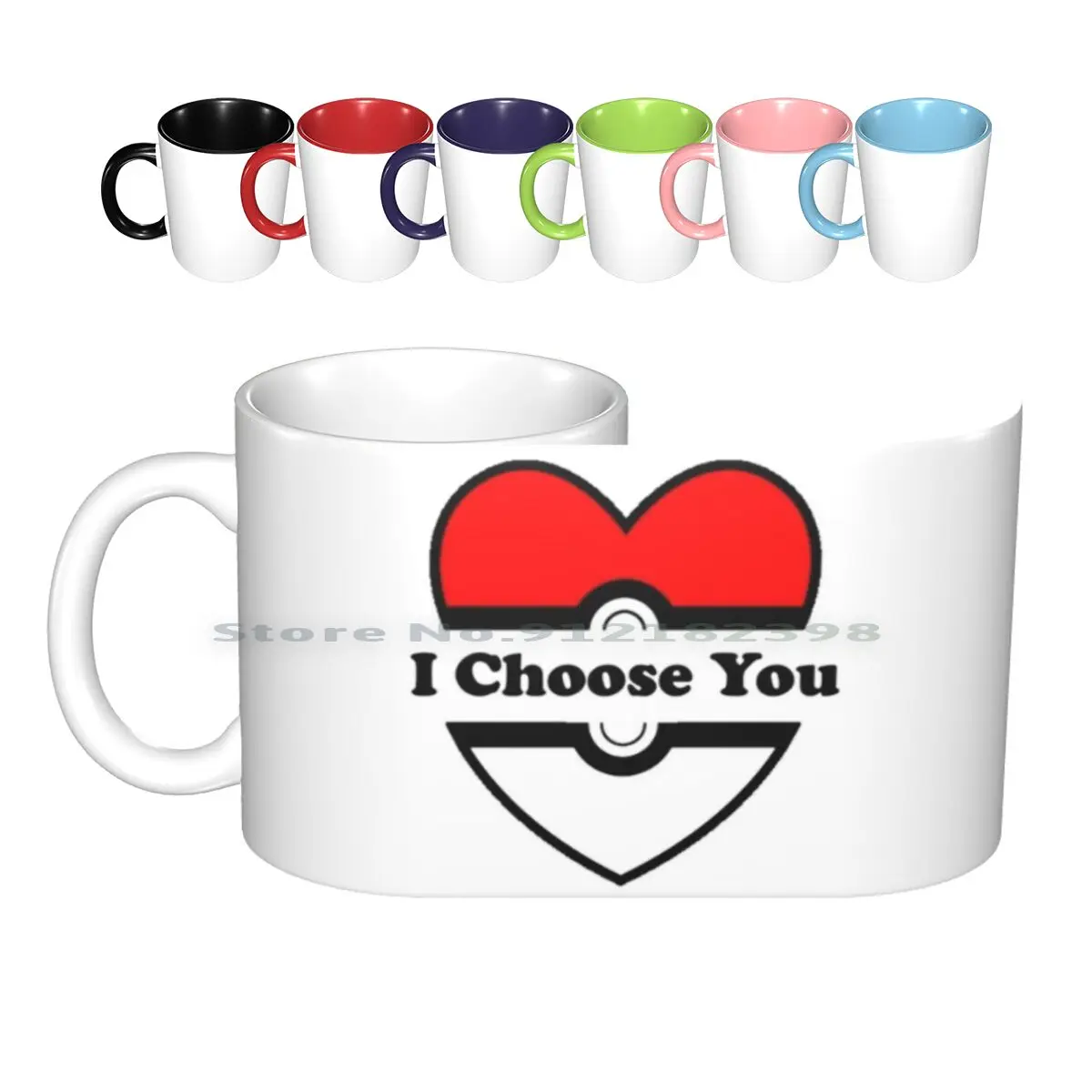 

I Choose You керамические кружки, кофейные чашки, Кружка для молока и чая, выбор You, Pokeball Love Valentines, романтика, романтика, сладкое сердце, веселый
