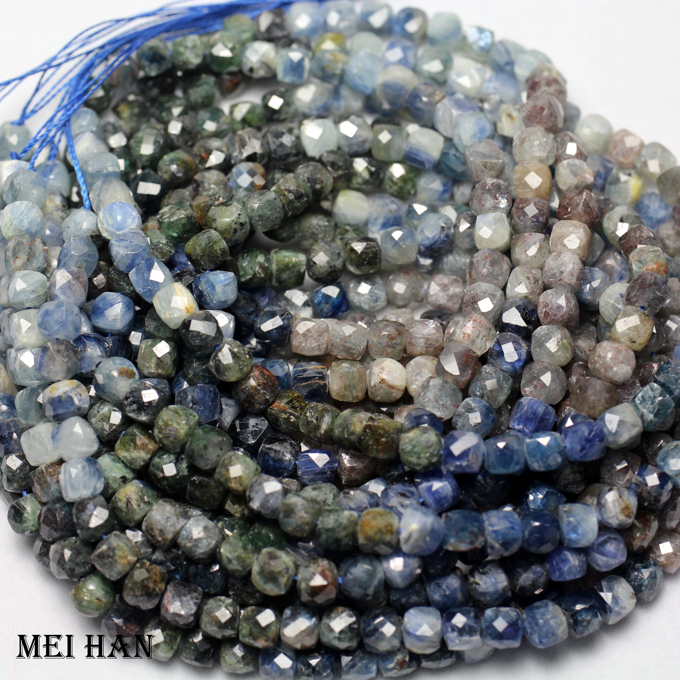 Meihan натуральный Кианит 6*6*6 мм граненые квадратные (62 бусины/нитка) очаровательные
