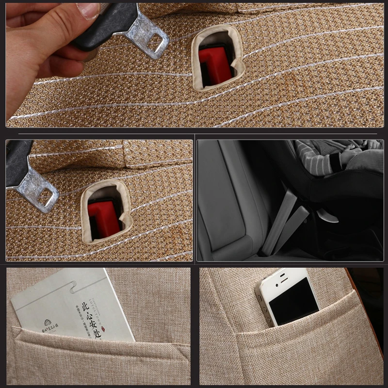 

CARTAILOR Auto Seat Covers Cars Pad Seat Cushion Support Flax for Jeep Patriot 2011 2008 2007 Accessories for Car Seat Cover Set