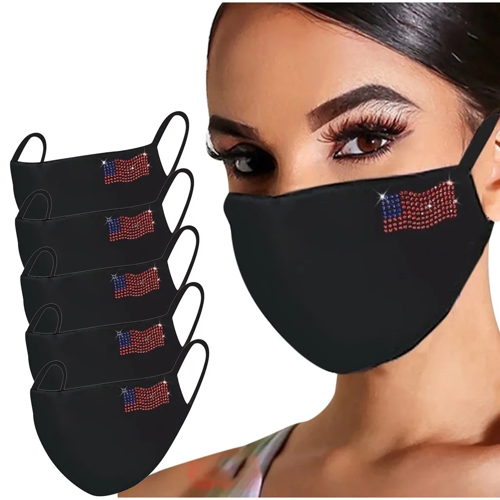 5 шт. взрослая одноцветная Пылезащитная маска модная Алмазная Маска моющиеся