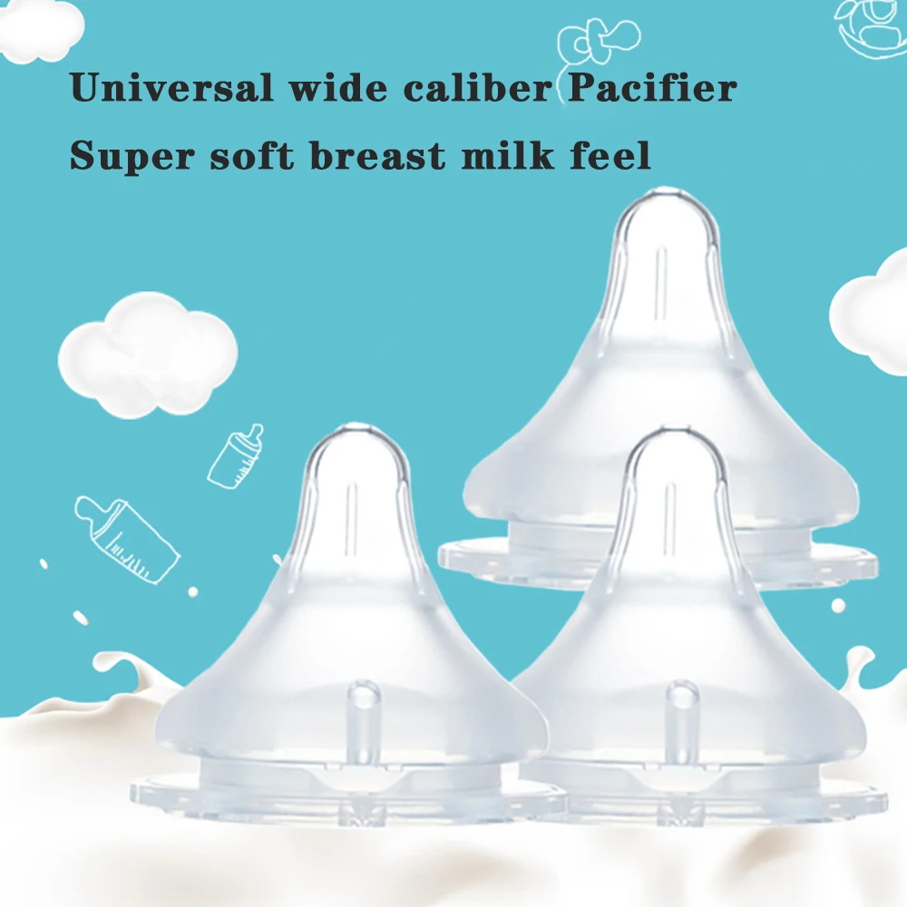 

Natural Nipple Teat Soft Safety Food Grade Liquid Silicone Pacifier Child Care Products Anti Flatulen Feeding Milk Bottlece