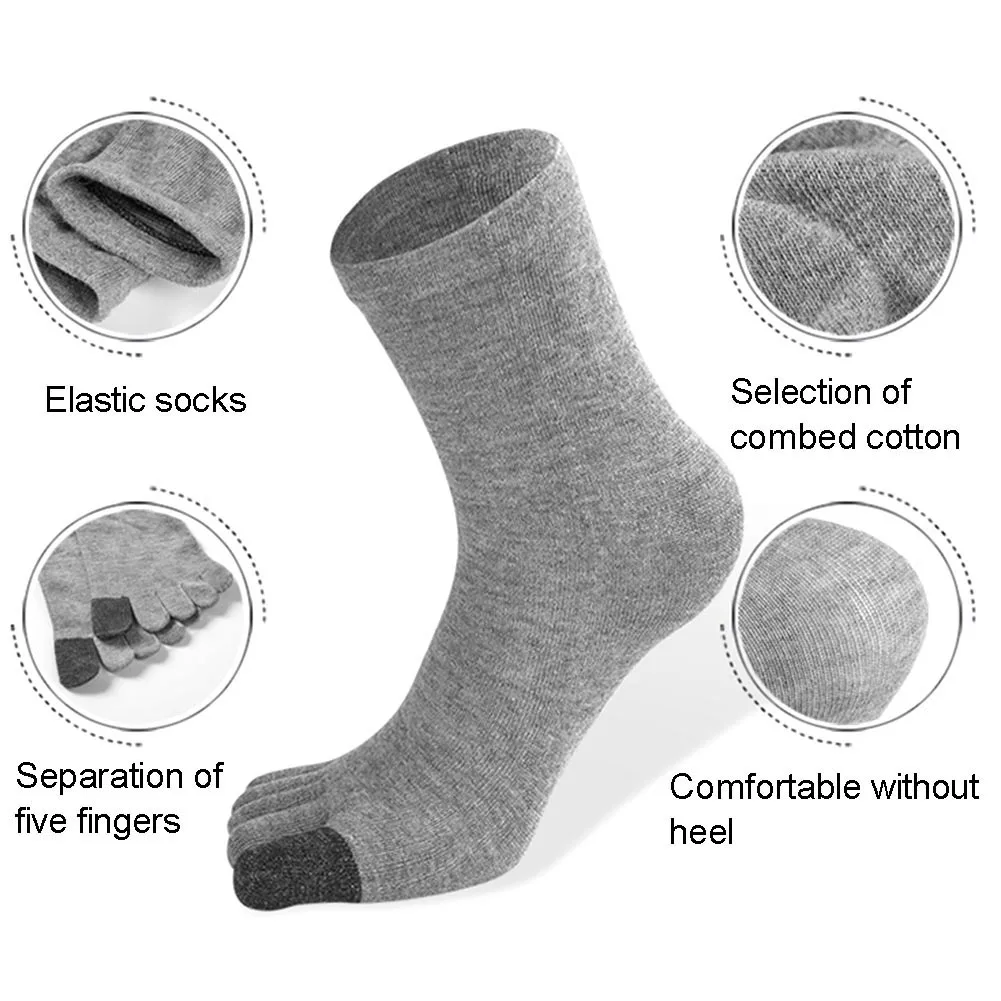 Носки мужские носки с отдельные пятью пальцами ног повседневные хлопковые