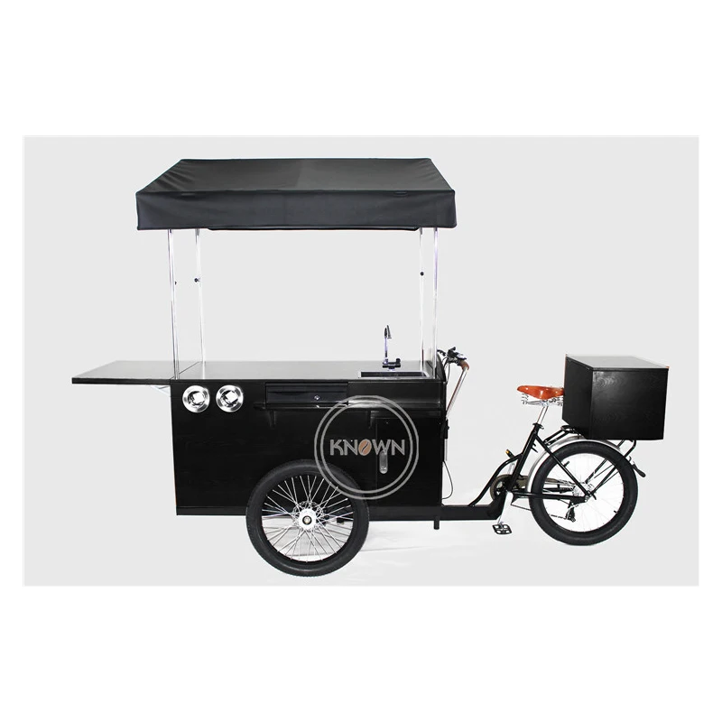 

New Design Electric Cargo Bike Adult Tricycle Europe Mobile Food Cart for Sale Coffee Fruit Beer on The Street Display Kiosk