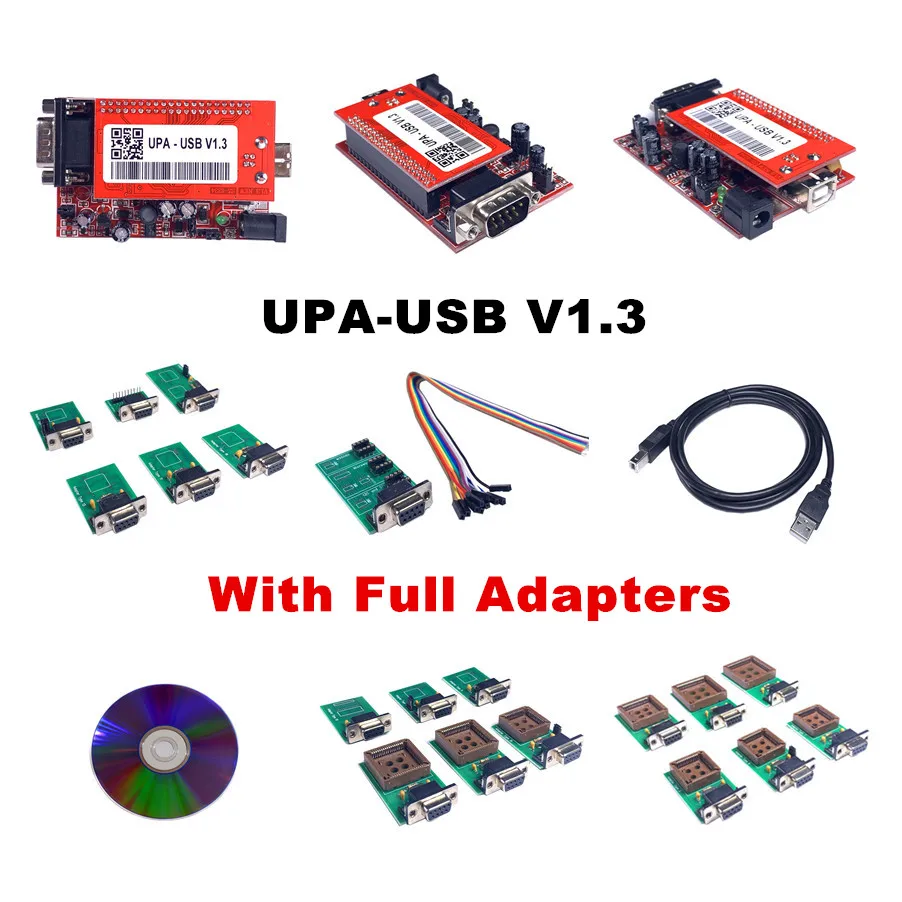 2019 лучшее качество UPA USB программатор полный набор V1.3 Полный Адаптеры чип тюнинг