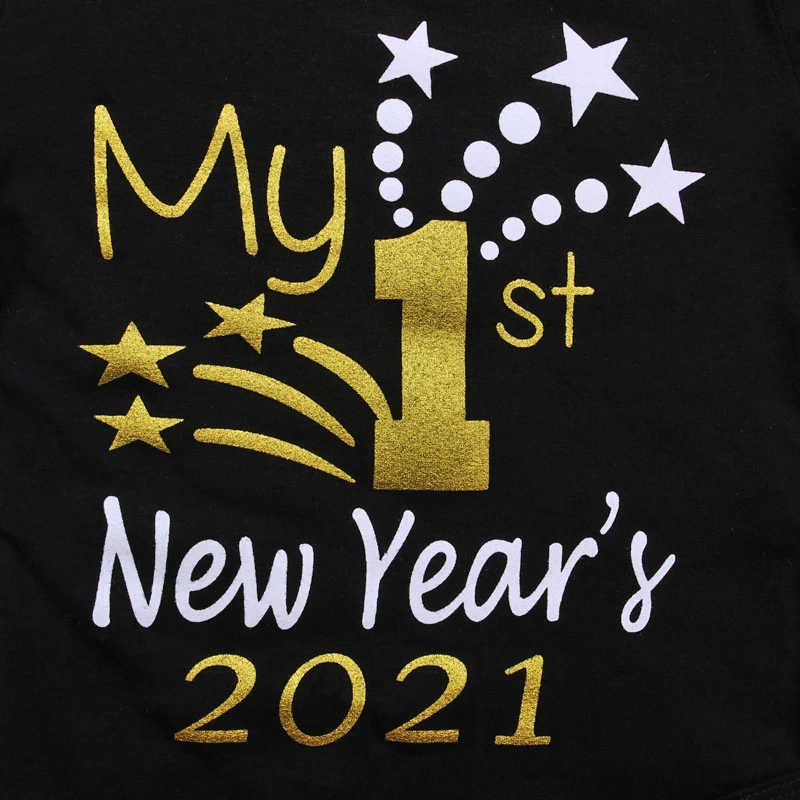 

High Quality 0-2years oldChildren's Long Sleeve Letter One-piece Romper Romper Three-piece Black 100cm