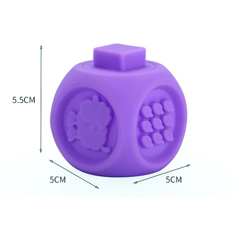

Baby Soft Toys Sensory Silicone Educational 3D Babies Rubber Building Blocks