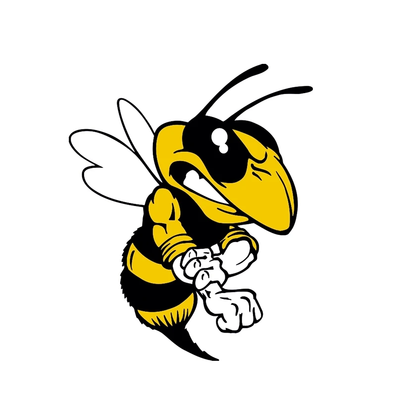 

13CM Exterior Accessories Cartoon Angry Bee Car Sticker Decal Waterproof Decoration Animal Graphic