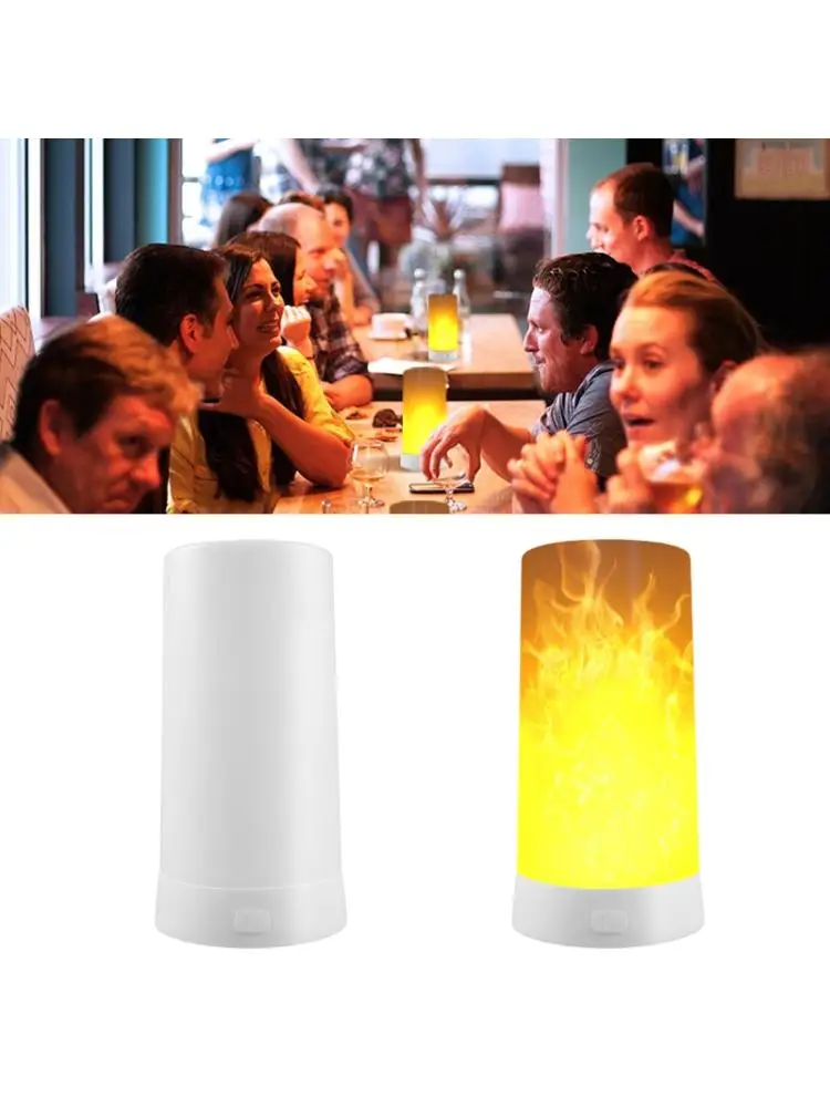 

LED Flicker Flame Light Bulb USB Rechargeable Simulated Burning Fire Effect Lamp Xmas Party Indoor Outdoor Home Decorations
