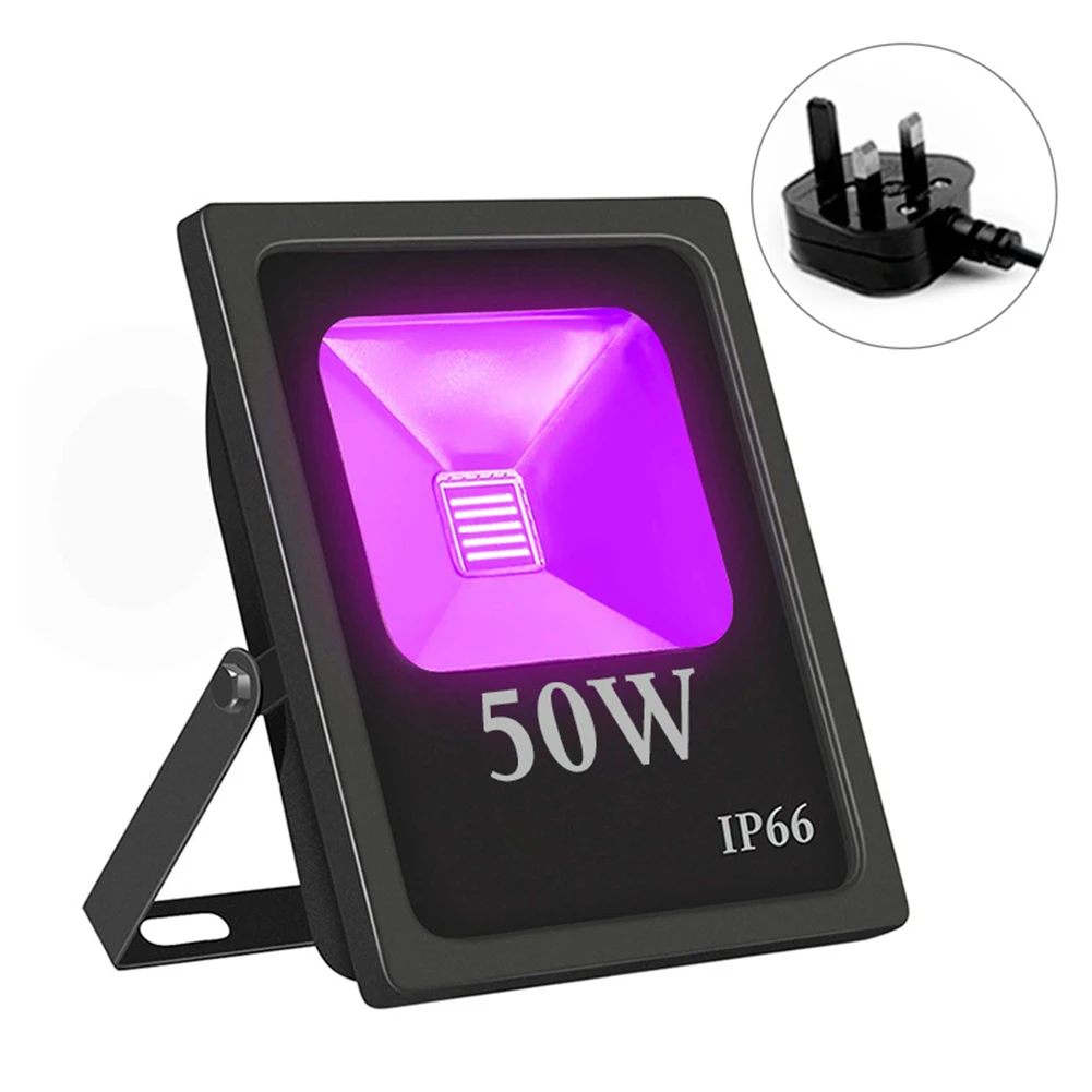 

85V-265V AC UV LED Gyms Flood Light Ultraviolet Blacklight Waterproof Aquarium Curing Parties Energy Saving Fishing High Power