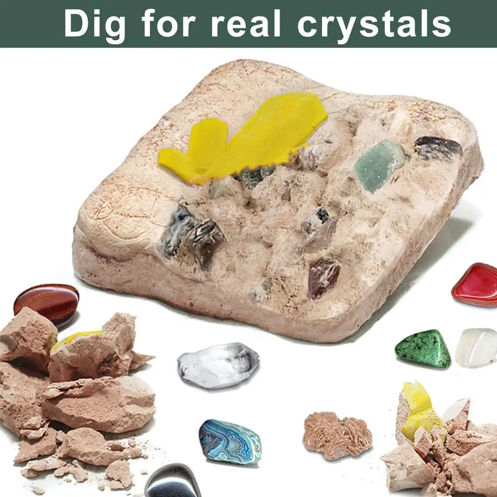 

Digging Up Fossils Toy Set Pretend To Be Archaeological Excavation Science Exploration Treasure Gems Mining Kit Assembly Gifts