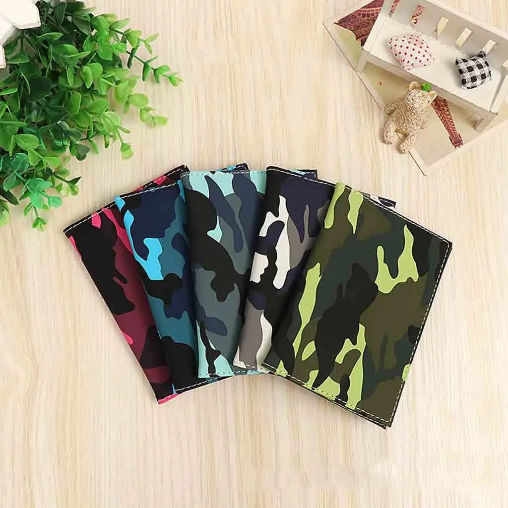 

Aelicy Wallet Card Unisex Travel Camouflage Passport Cover Fashion Credit Card ID Case Wallet Clip New Wallet Passport Cover