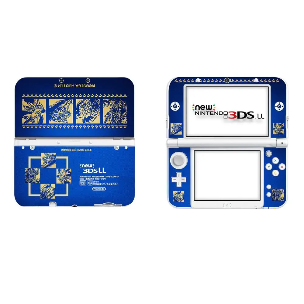 Наклейка Monster Hunter с полным покрытием для NEW 3DS XL виниловая Защитная s LL |