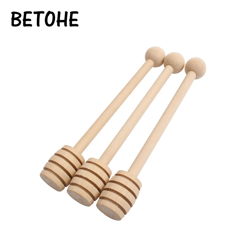 BETOHE 1 шт. 3 шт. 5 шт. Европейская буковая мешалка для меда деревянная ложка для перемешивания