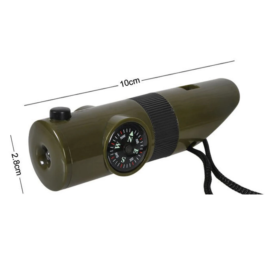 

Survival Whistle with Thermometer Compass Whistle Multi-Function Outdoor Camping
