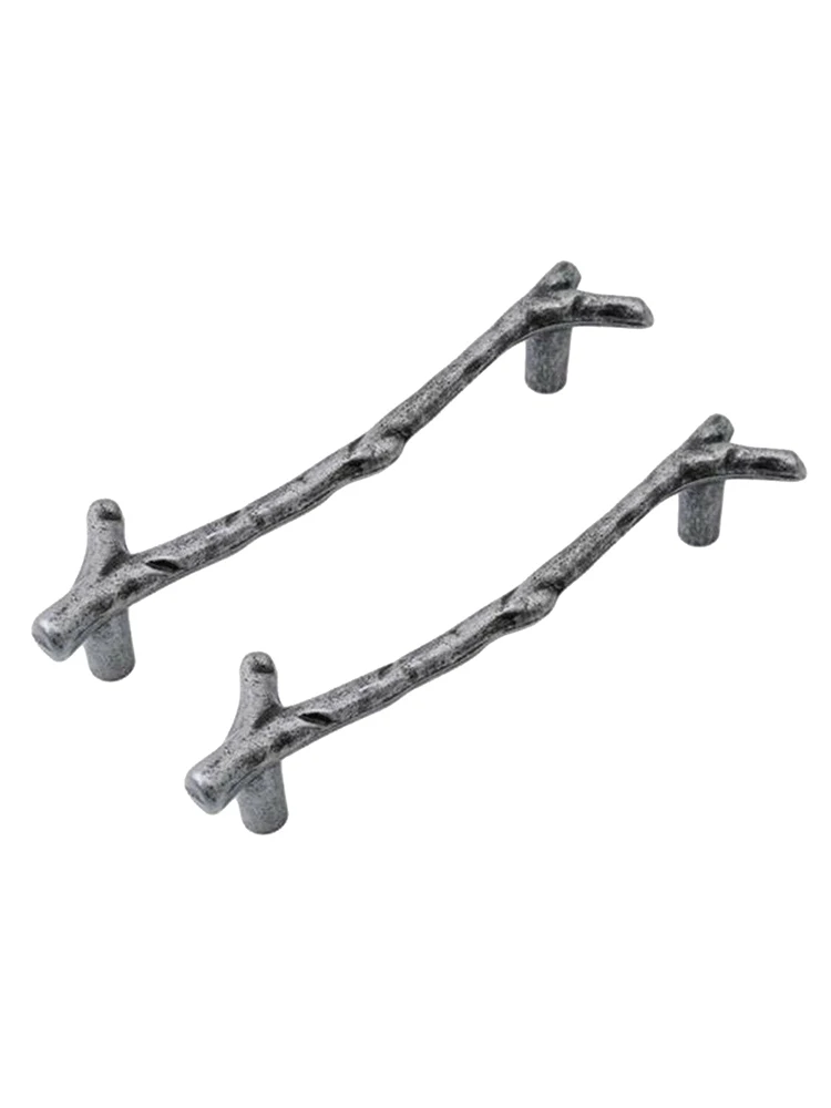 2 шт. ручка для кухонного шкафа ящика дверная фурнитура мебели черная/Серебряная