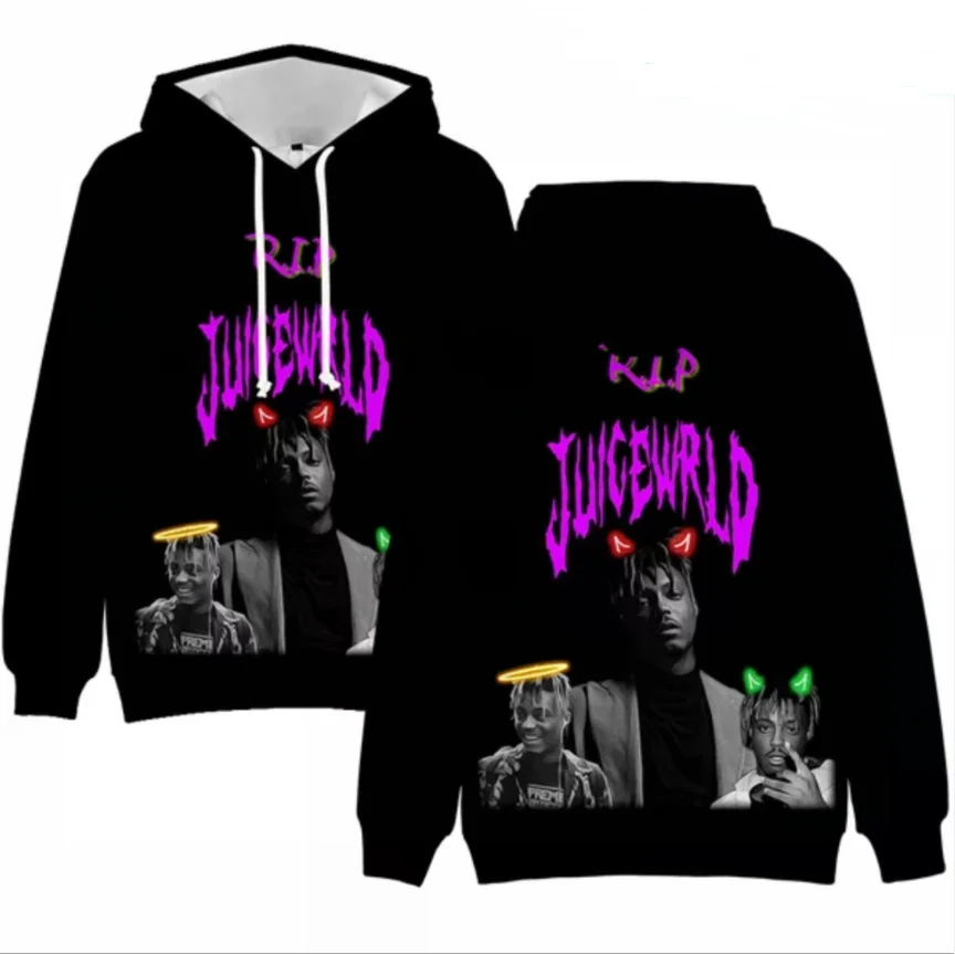 

Hip Hop Sweatshirts Rapper Juice Wrld 3D Hoodies Men Women Fashion Hoodie Popular Hooded