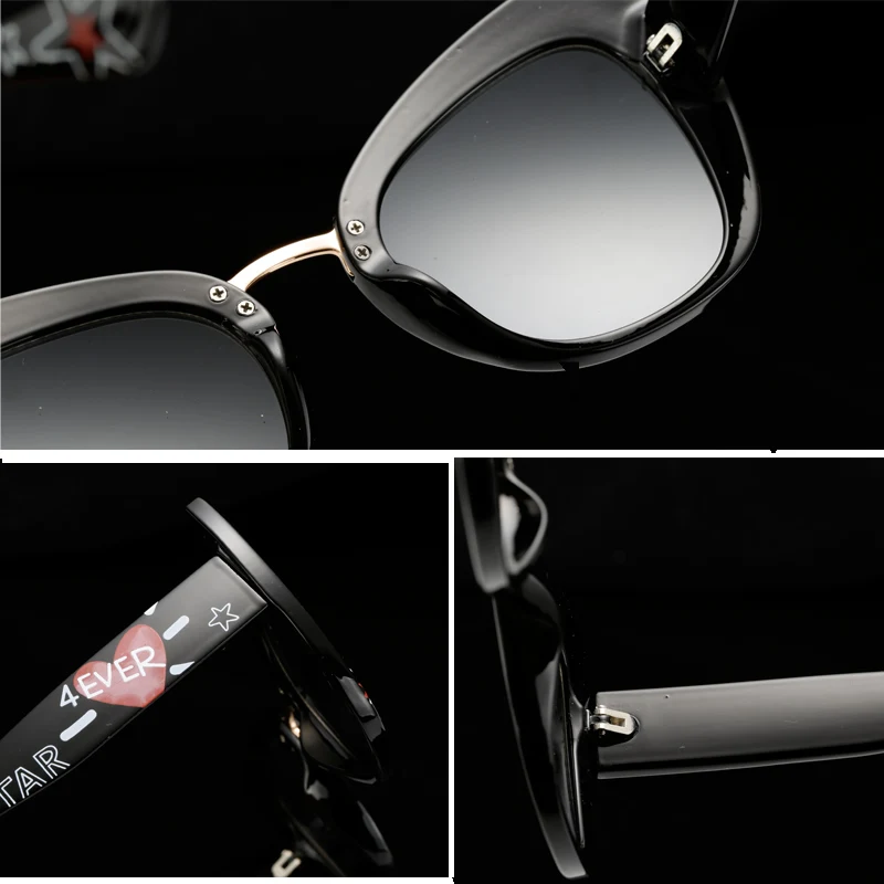 Новинка 2020 ретро солнцезащитные очки кошачий глаз женские с принтом в виде букв