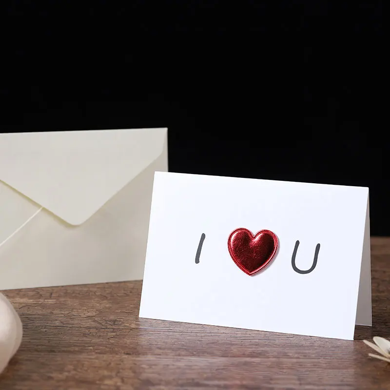 

Wedding Greeting Card Heart Invitation Card Message To Girlfriend Boyfriend Valentine's Day Decoration Birthday Anniversary Gift