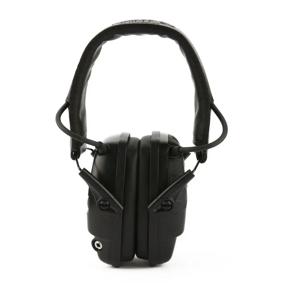 black color Тактические электронные наушники для съемки, для спорта на открытом воздухе, анти-шум, гарнитура, ударное Усиление звука, слуховые защитные наушники - Цвет: black color