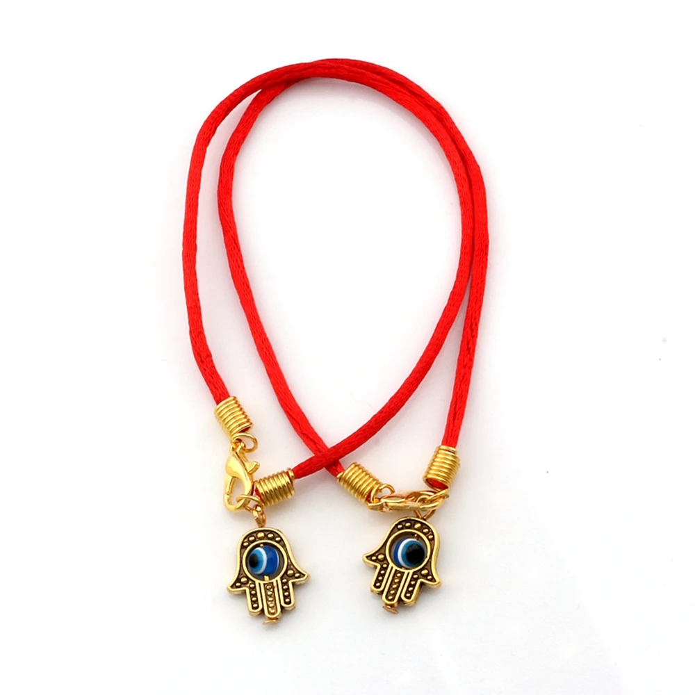 

10Pcs Hamsa Hand String Evil Eye Lucky Red Rope Bracelets For Men & Ms Jewelry Gift C-86