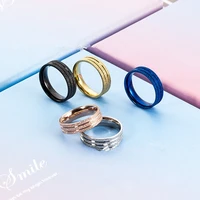 new stainless steel ring fashion pearl yarn couple ring 46mm matte men and women couples wedding ring jewelry gift