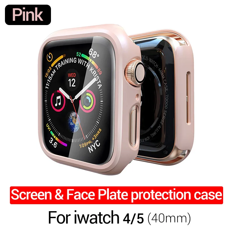 PZOZ для apple watch 4 5 защитный чехол для экрана 40 мм 44 мм мягкая Гидрогелевая пленка 3D полное покрытие для apple watch 1 2 3 часы 38 мм 42 мм - Цвет: 40 MM Pink