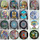 DIY Набор для рисования с круглыми камнями и полотном картины pintura узор в виде мозаики из Стразы Вышивка крестиком комплект настенная живопись для домашнего декора в винтажном стиле украшения