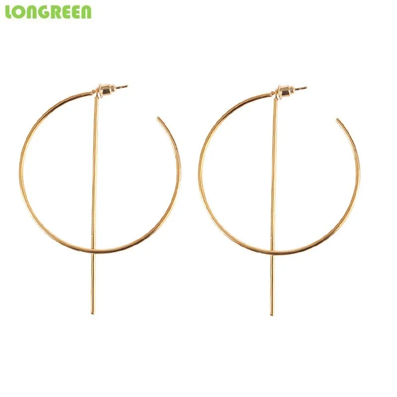 Style 17 gold Metal Simple Stylish Geometric Round Unique Earrings For Women Girl Gifts Stainless Steel Earrings Set De Aretes Orecchini Donna - Окраска металла: Style 17 gold