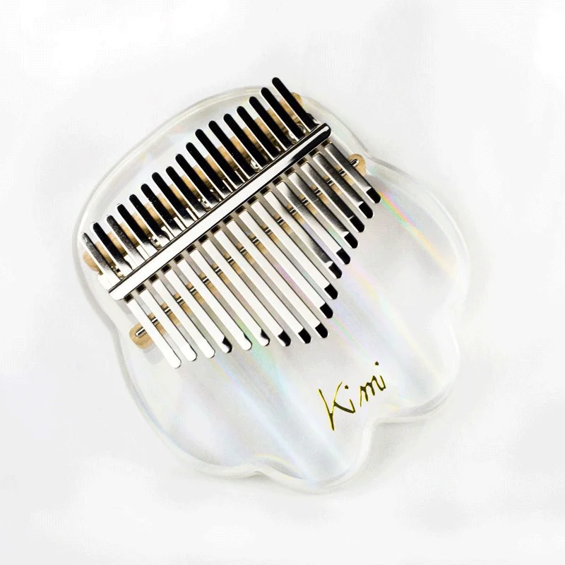 Kimi 17key Kalimba bag Acrylic Crystal Transparent Rainbow Cat Claw Thumb piano Musical Instrument Xylophone vibraphone Keyboard