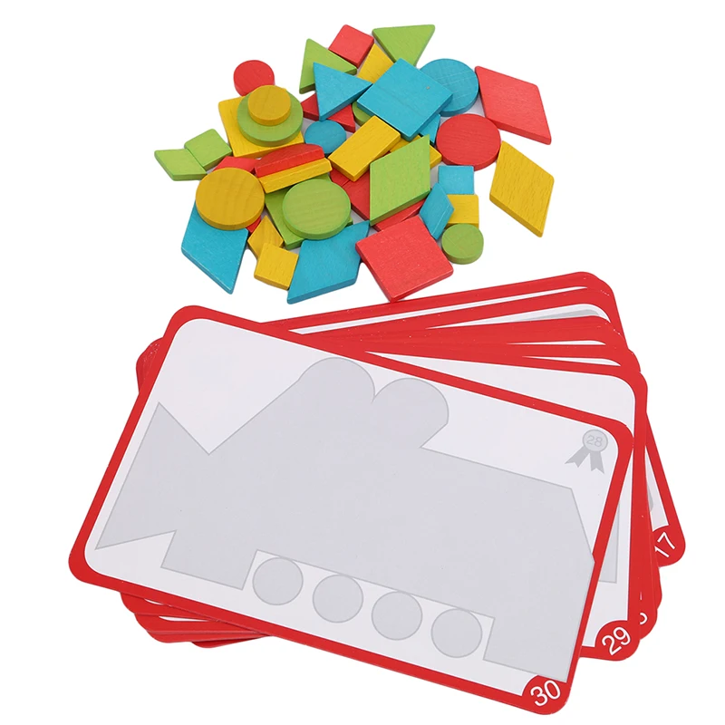 

1Set Montessori Wooden Jigsaw Puzzle Board Set Colorful Baby Educational Wooden Toy for Children Learning Developing Toys