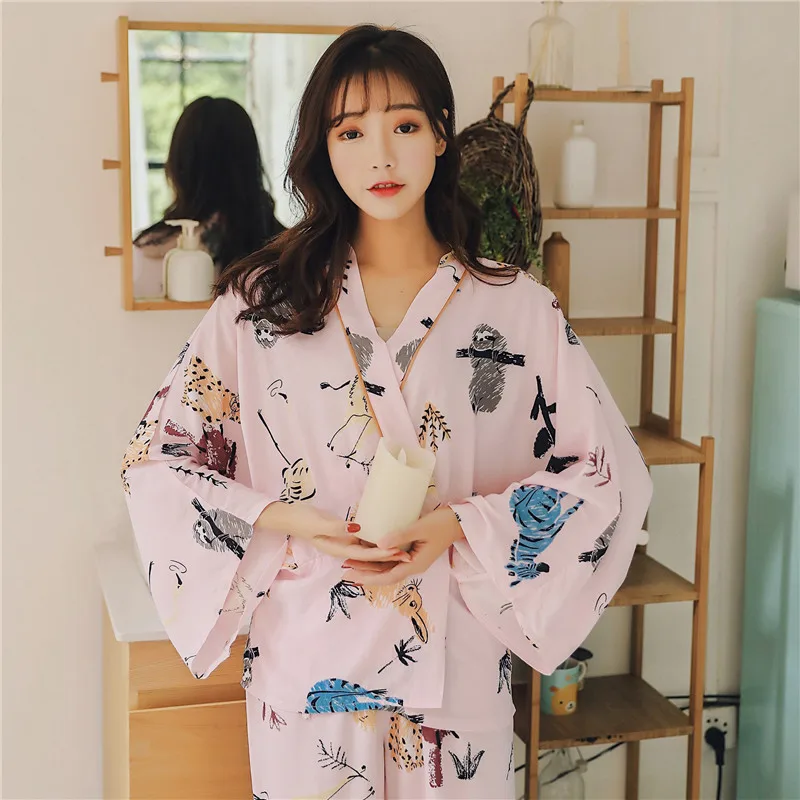 Пижама JULY'S SYJJF из хлопка женская модная пижама с принтом Повседневная большого