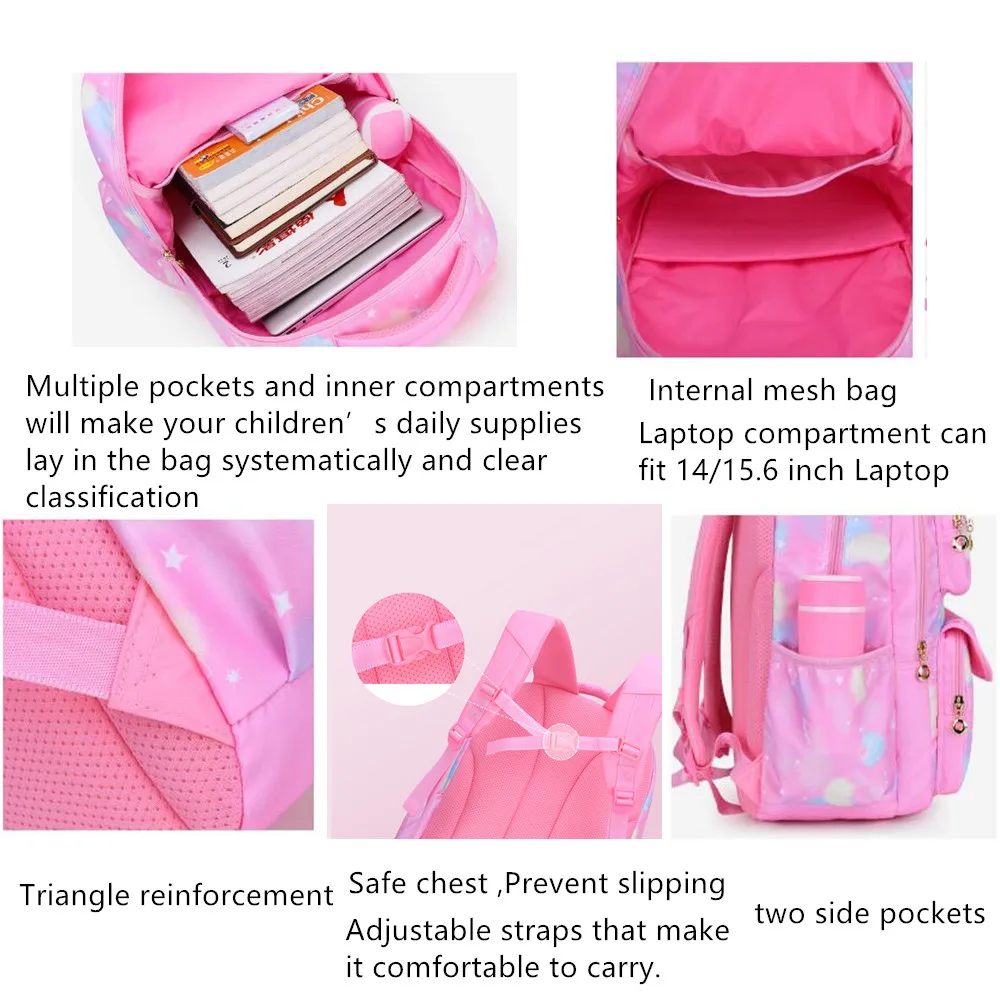 Girls Backpack Cute School Bags Children Primary School Backpack Satchel Kids Book Bag Princess Schoolbag Mochila Infantil