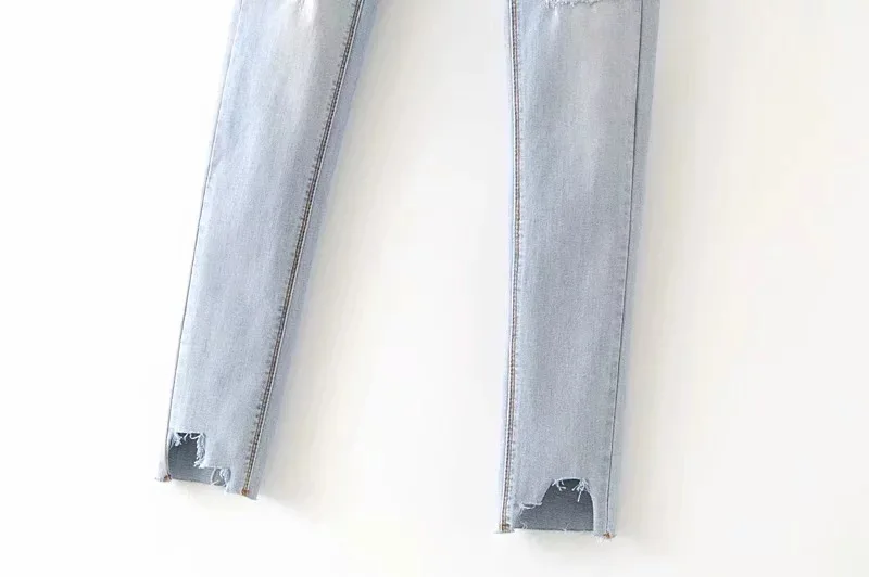 

Women Jeans 2020 Plus Size Summer Hole Ripped Jeans Women Jeggings Denim High Waist Skinny Stretch Pants Pencil Trousers Black