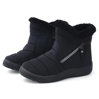 snow boots plush warm ankle boots for women family winter boots waterproof women boots female winter shoes zip booties 28 43