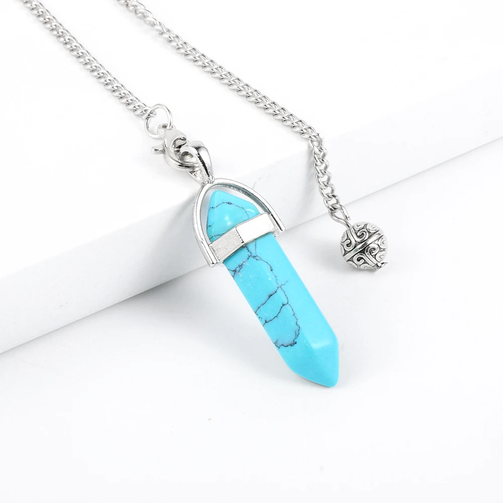 Натуральный камень шестигранная пуля подвеска маятник тигровый глаз