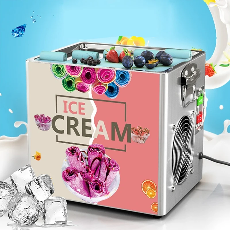 Macchina per gelato macchina per gelato fritta macchina per fare Yogurt fritto grande padella commerciale macchina per gelato tailandese
