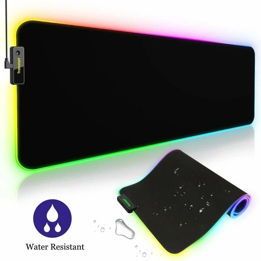 LED 10 Couleur Tapis de Souris Grand XXL Large 800x300x4 PC Ordinateur Mousepad