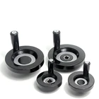 Черный фрезерный станок, токарный станок, ЧПУ, 3D принтер, Spoked, ручное колесо, bakelite, гофрированная диафрагма, 8101214161820 мм