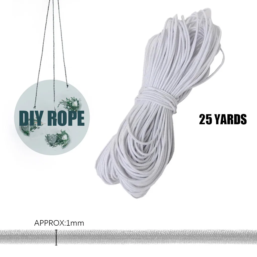 1 мм 5 цветов тонкий 25 ярдов резиновый пояс круглый Эластичный банджи ударный шнур